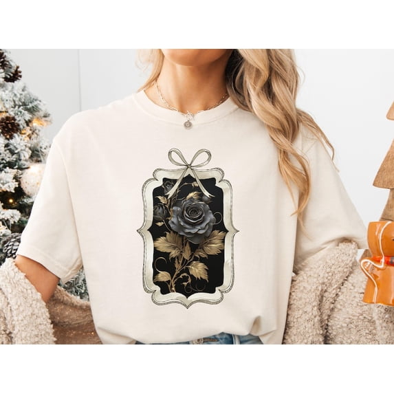 Black Rose Botanical Garden Inspired Graphic Design Comfort Colors ...