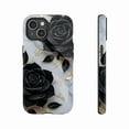 thumbnail image 1 of Black Rose Gold Floral iPhone Case for Women Men, Elegant Romantic Gift for Valentine's Day Birthday, Compatible with iPhone 11/12/13/14/15/16 (Pro Max/Plus), 1 of 9