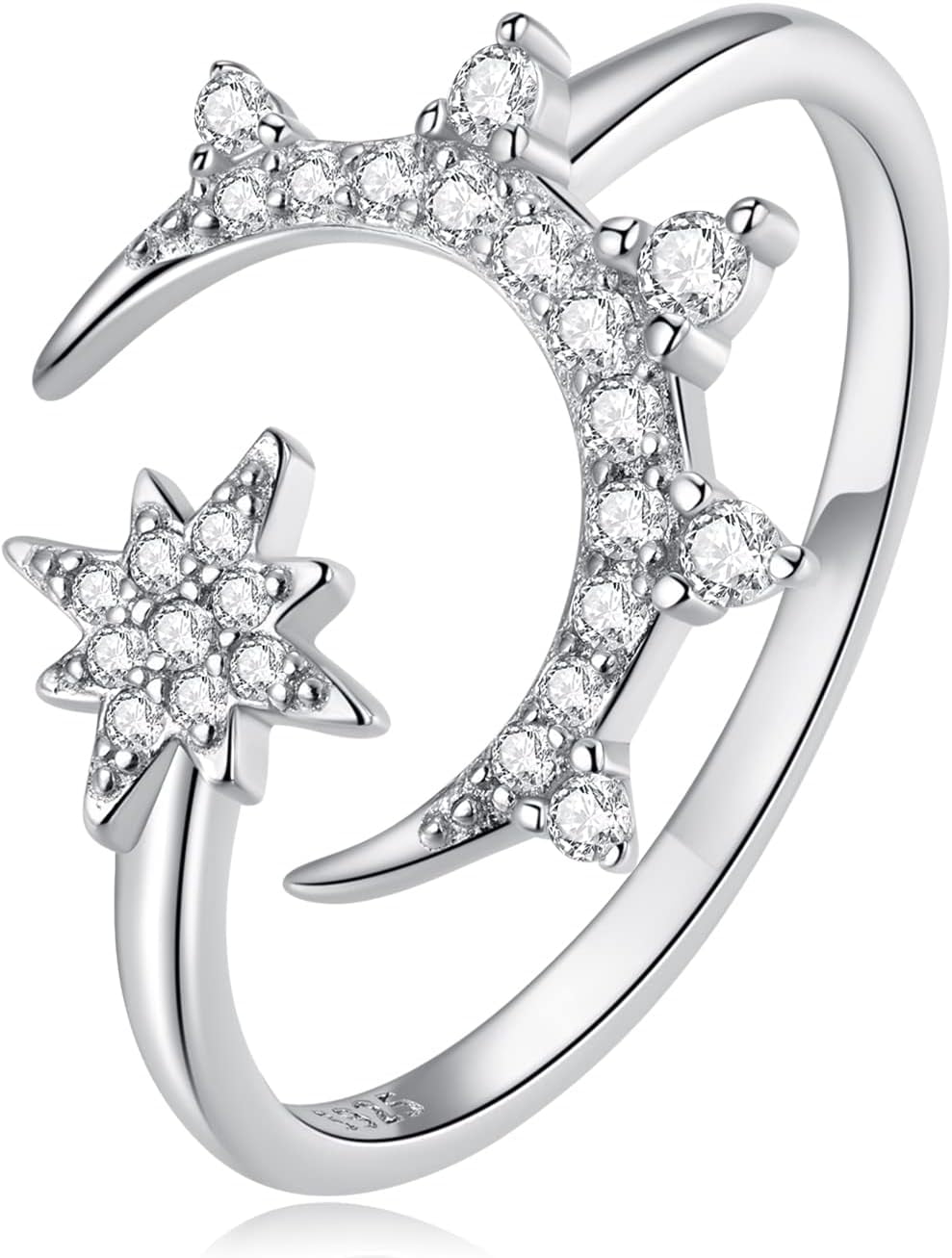 Smiling Face Adjustable Rings - Vintage Brass Smiley Band Rings For Women, Gold & Silver Set