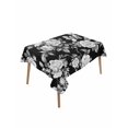 thumbnail image 1 of Black Rose Table Cloth, Vintage Pastoral Botanical Floral Leaves Vines Waterproof Tablecloth for Rectangle Tables, Reusable Washable Fabric Table Cover for Restaurant Kitchen Dining Tables 52"x70", 1 of 6