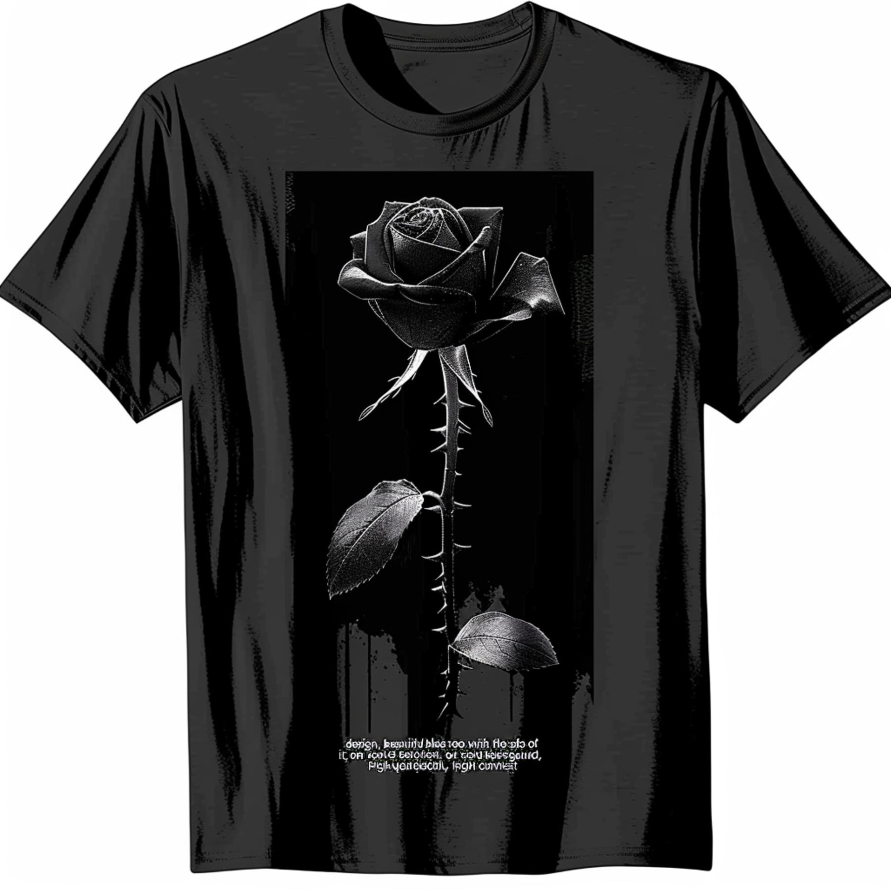 Black Rose Thorns T Shirt: Stunning design with intricate details and 