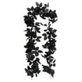 Black Rose Vine For Decor Hanging Black Silk Flower Garland For Outdoor