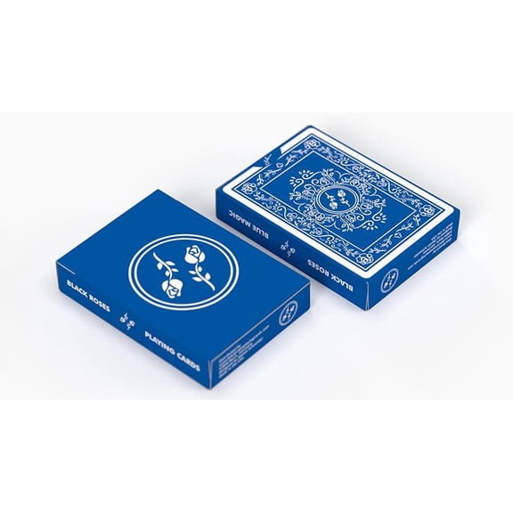 Black Roses Blue Magic Edition Playing Cards by Daniel Schneider