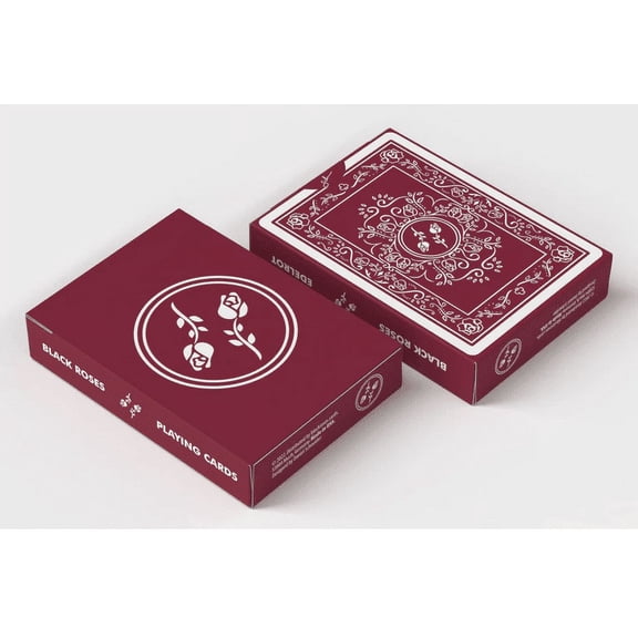 Black Roses Edelrot Playing Cards by Daniel Schneider