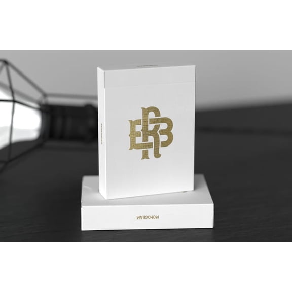 Black Roses Monogram Playing Cards by Daniel Schneider