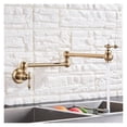 thumbnail image 1 of Black Rotated Kitchen Sink Cold Water Tap Faucet Solid Brass Basin Sink Swivel Faucets Wall Mounted Pot Filler Faucet ,360° Swivel Spout, 1 of 7