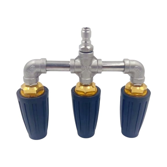 Black Rotating Nozzle Triple Nozzle Pressure Washer Spare Tip for Deck Floor Window Cleaning Car Wash