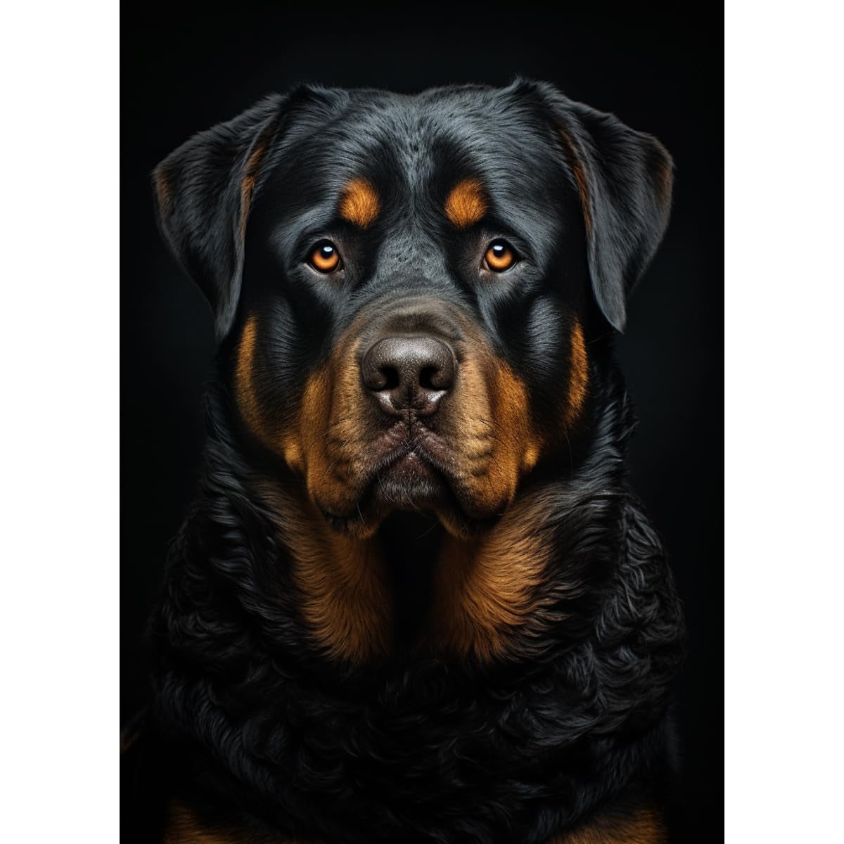 Black Rottweiler Dog 5D Diamond Art DIY Paint with Full Drill Round ...