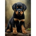 thumbnail image 1 of Black Rottweiler Dog 5D Diamond Art DIY Paint with Full Drill Round Diamond Gems Painting by Number Kits for Adults Art Craft Home Wall Decor 15.8x19.8in(2), 1 of 8