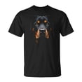 Black Rottweiler Dog Rottie Face TShirt - Walmart.com