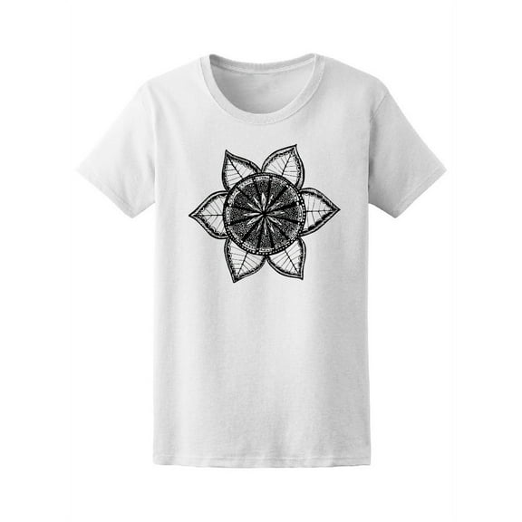Black Round Mandala Symbol Tee Women's -Image by Shutterstock