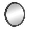 thumbnail image 1 of Black Round Mango Wood Frame Wall Mirror D20 Inch Transitional Decor for Bathroom Entryway, 1 of 15