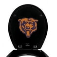 thumbnail image 1 of Black Round Molded Wood Toilet Seat Featuring Your Choice of a Football Team Logo Vinyl Decal on the Underside of the Toilet Seat Lid (Bears), 1 of 2