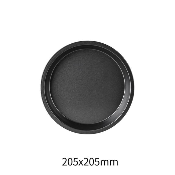 Black Round Nonstick Pizza Baking Pan with High Heat Transfer Efficiency and Easy Demolding Design(8Inch)