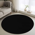 thumbnail image 1 of Black Round Rug 3ft Washable Circle Entryway Rugs Non Slip Solid Color Farmhouse Black Area Rug Indoor Floor Carpet for Bedroom Kitchen Living Room Home Office Dining Room Nursery, 1 of 8