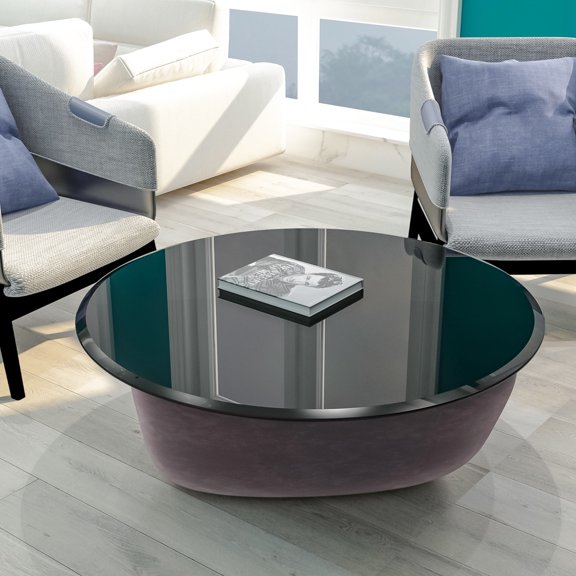 Black Round Table Top | 38.6" Used in Business and Family Settings | Heat-Resistant Beveled Edge | Prevents Injury During Use