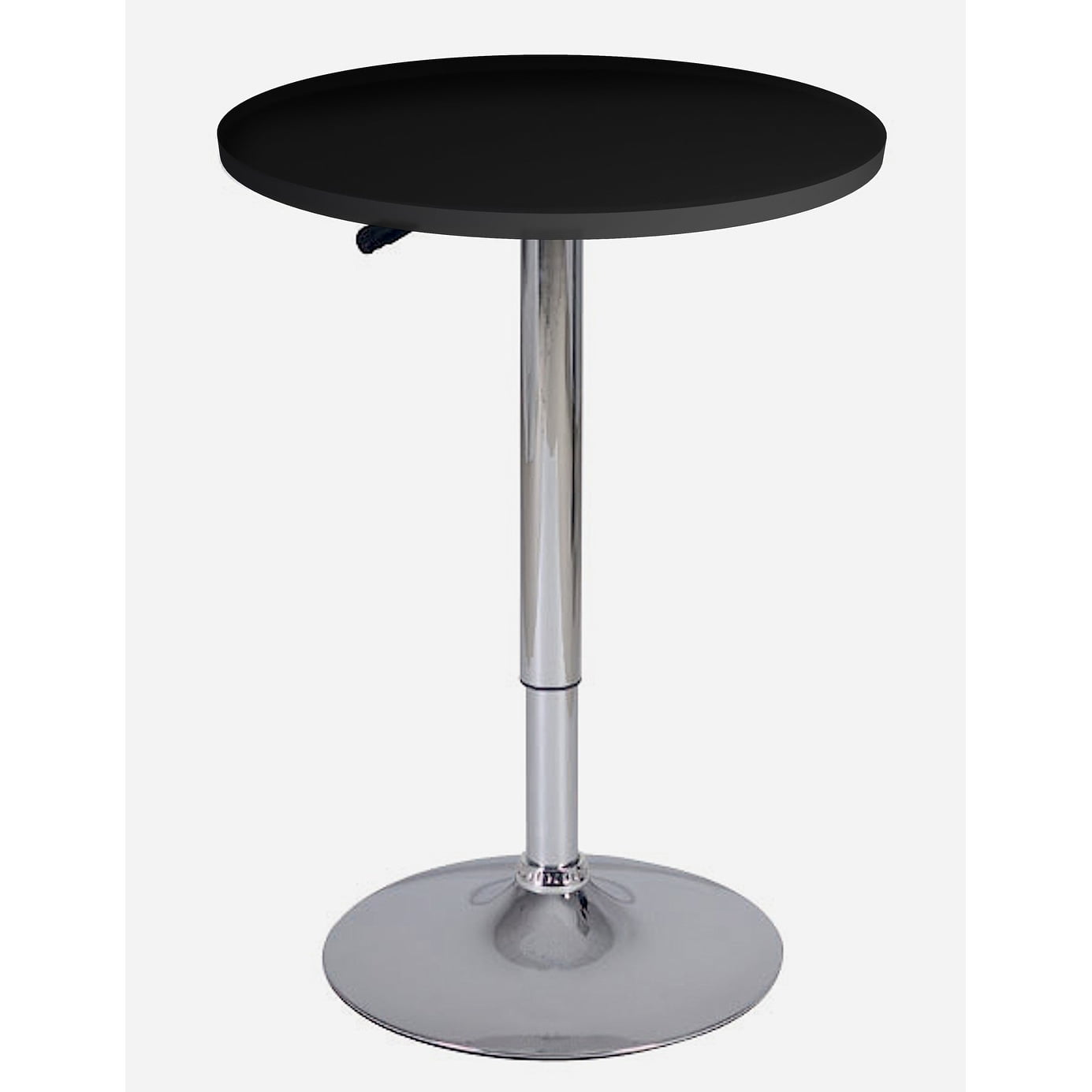 Black Round Wood Bar Table Adjustable Height 34-44 in Walmart