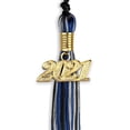 thumbnail image 1 of Black/Royal Blue/Silver Mixed Color Graduation Tassel with Gold Date Drop, 1 of 3