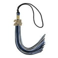 thumbnail image 1 of Endea Graduation Black/Royal Blue/Silver Mixed Color Graduation Tassel with Gold Date Drop, 1 of 11
