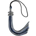 thumbnail image 1 of Endea Graduation Black/Royal Blue/Silver Mixed Color Graduation Tassel with Silver Date Drop, 1 of 10