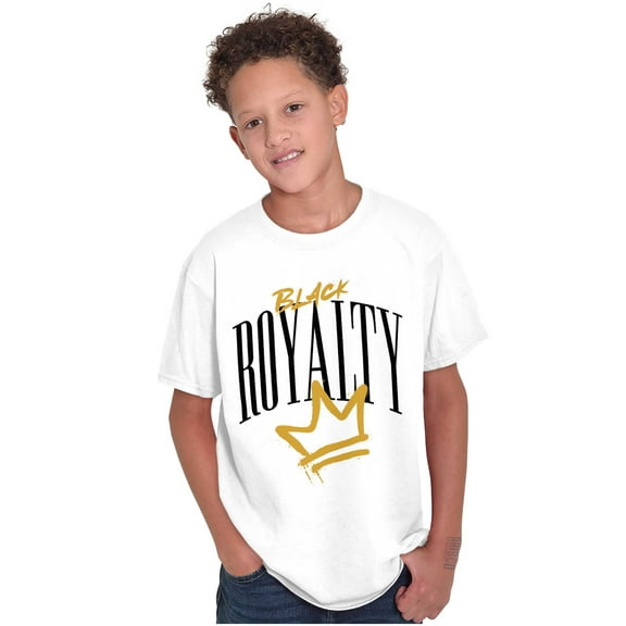 Black Royalty Crown Paint Drip Crewneck T Shirts Boy Girl Teen Brisco Brands S