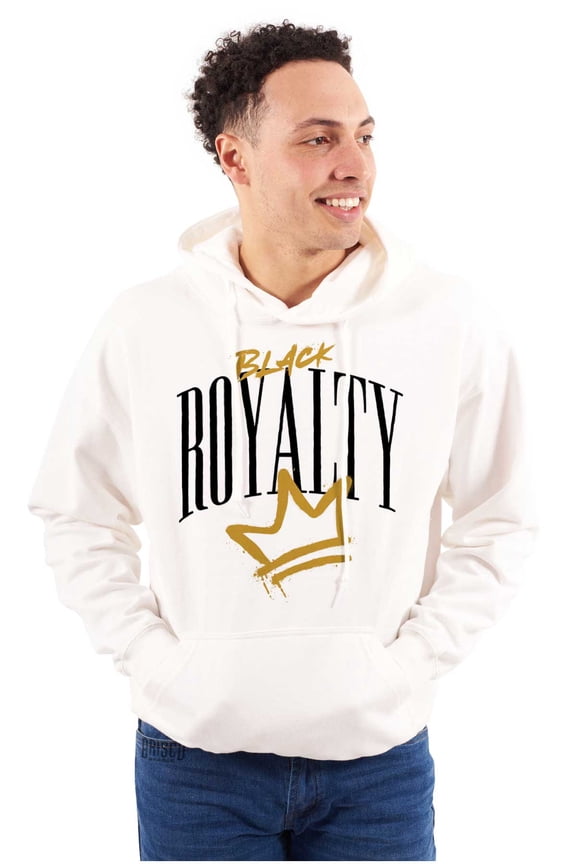 Black Royalty Crown Paint Drip Hoodie Sweatshirt Women Men Brisco Brands L