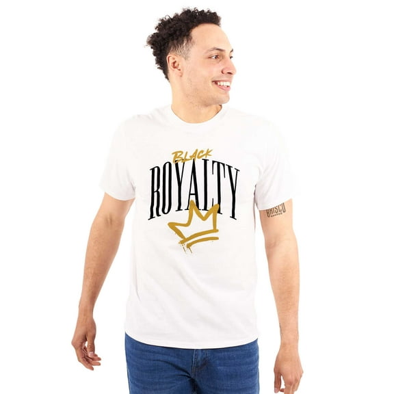 Black Royalty Crown Paint Drip Plus Size Crewneck Graphic Tee Shirt Brisco Brands 3X
