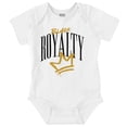 thumbnail image 1 of Black Royalty Crown Paint Drip Romper Boys or Girls Infant Baby Brisco Brands NB, 1 of 6