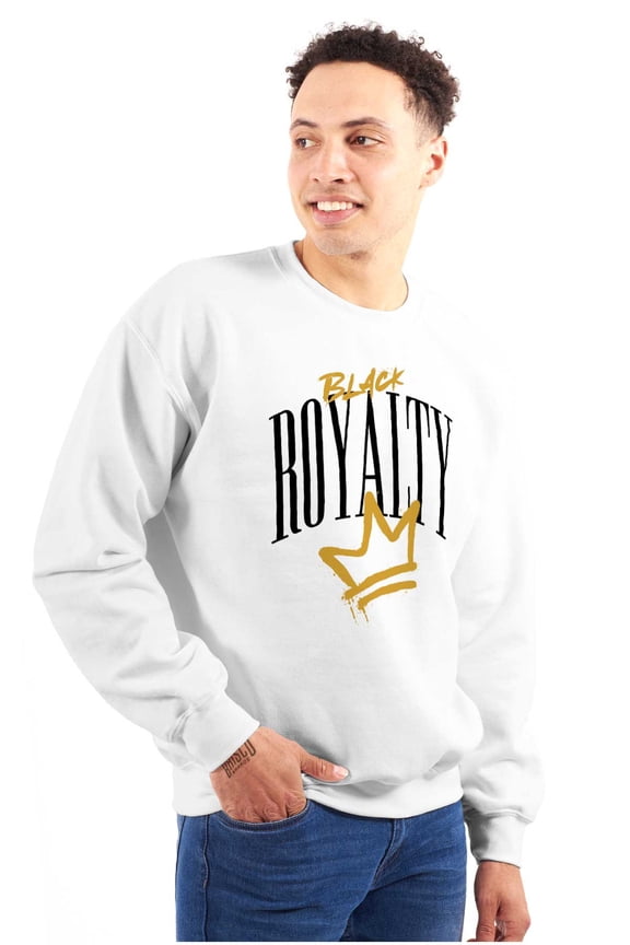 Black Royalty Crown Paint Drip Sweatshirt for Men or Women Brisco Brands X