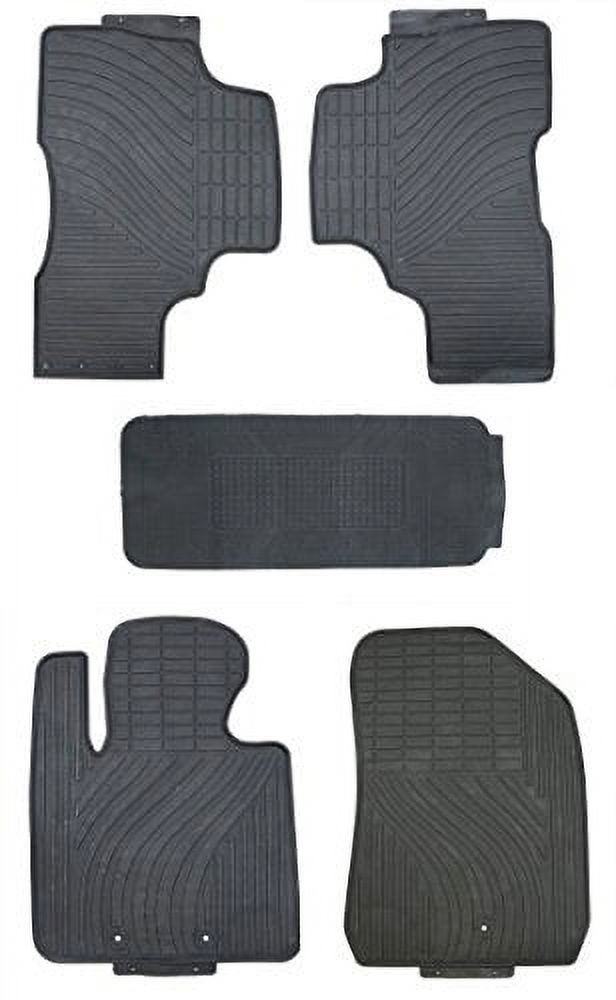 Black Rubber All Weather Floor Mats for Kia Sorento 20142015
