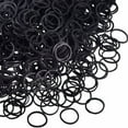 thumbnail image 1 of Black Rubber Band for Hairdressing - Small Natural Rubber Hair Binding Bands - Ideal for Various Hairstyles and Everyday Use, 1 of 9