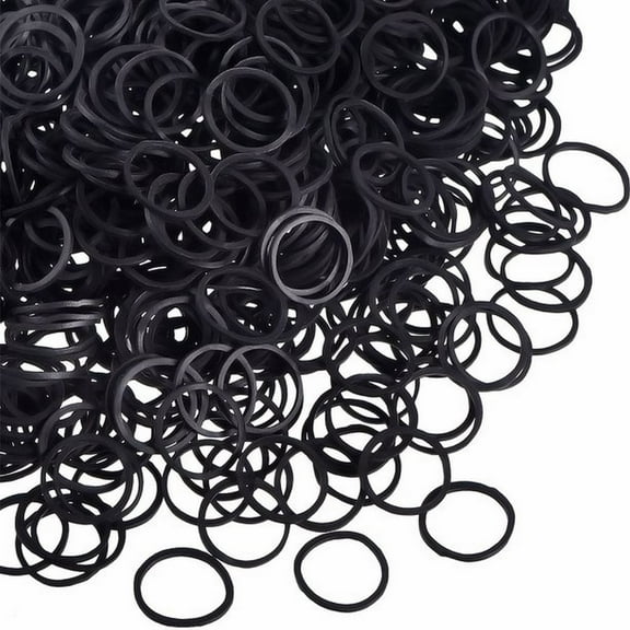 Durable Black Rubber Band for Hairdressing - Versatile Hair Binding Solution for All Hair Types
