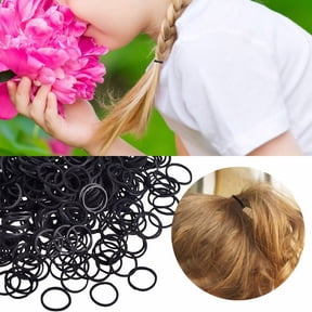 Black Rubber Band for Hairdressing - Versatile Hair Binding Solution for All Styles - Durable Natural Rubber Design for Daily Use