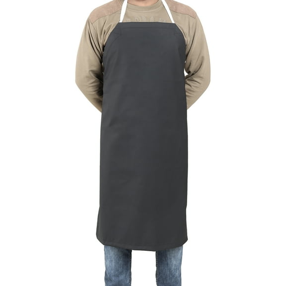 Black Rubber Bib Apron, Medium (27"W x 36"L) - Eisco Labs