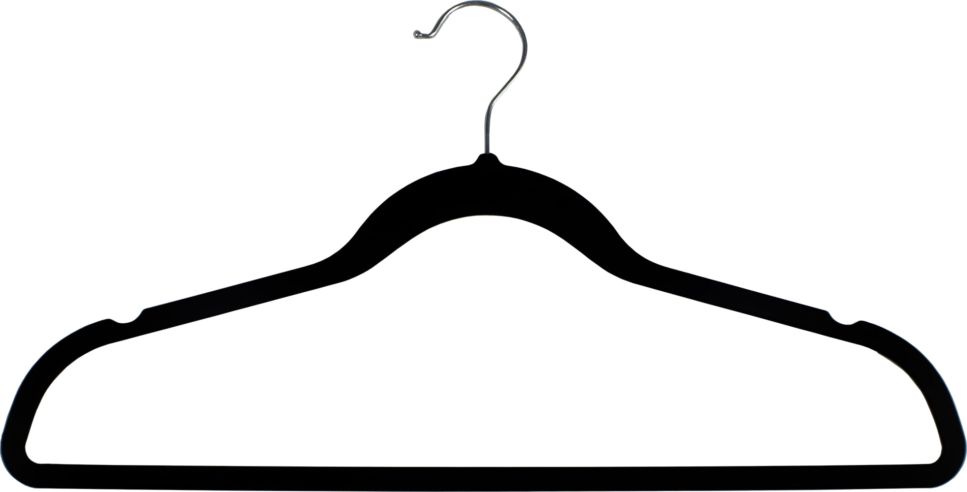 Better Homes & Gardens Velvet Clothing Hangers, 100 Pack, Black, Non-Slip,  Space Saving 
