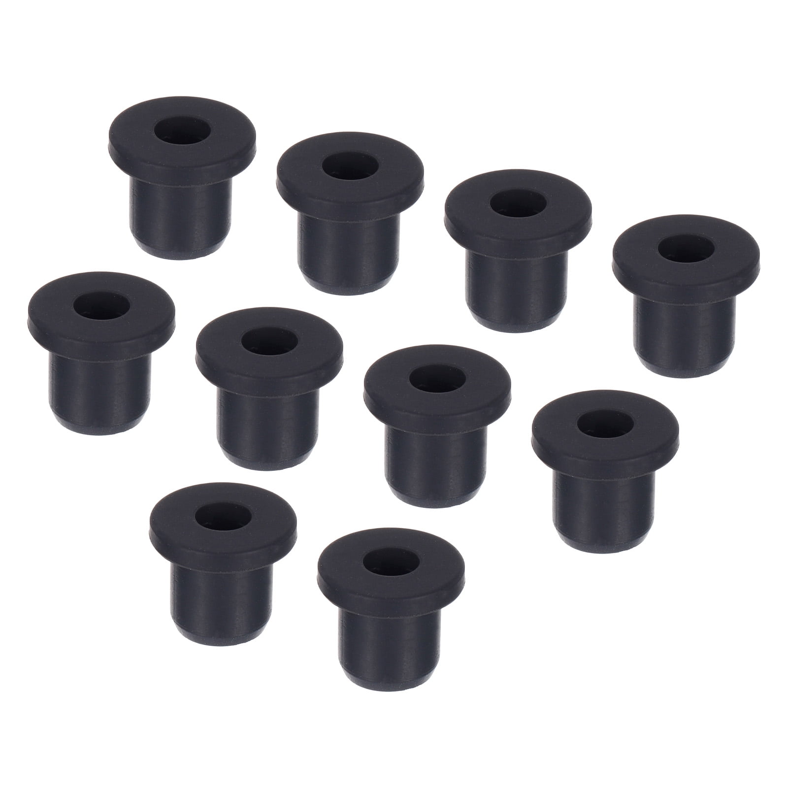 Black Rubber Grommet 0.5 Inch OD 0.2 Inch ID, 10Pcs Seal Protection Cable Grommets Flexible