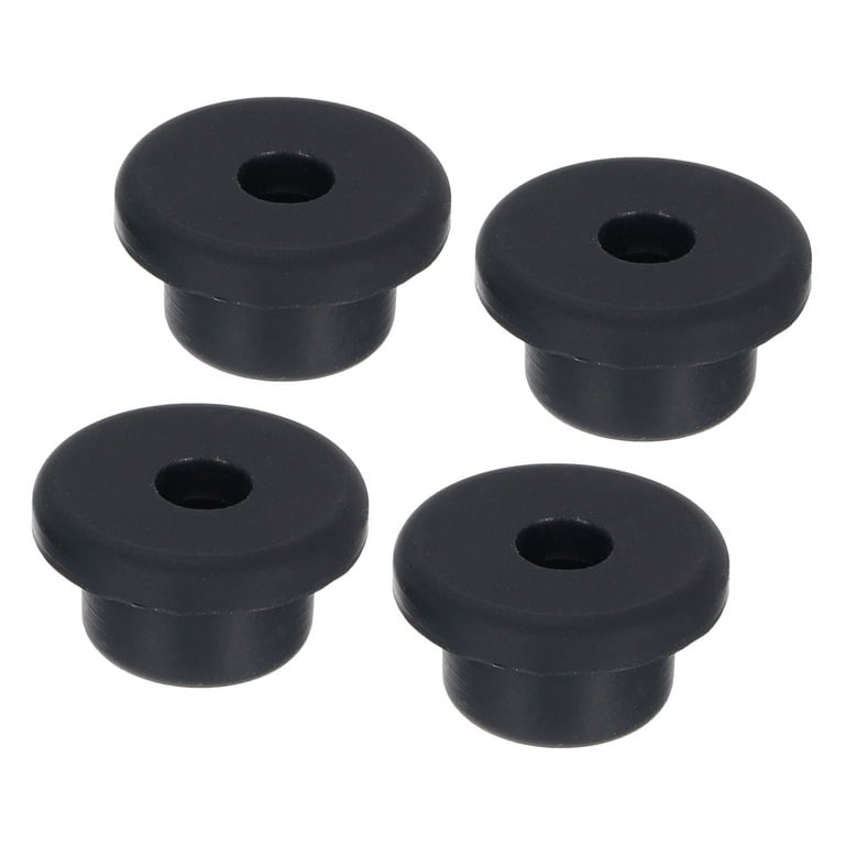 Black Rubber Grommet 1 Inch OD 0.32 Inch ID, 4Pcs Seal Protection