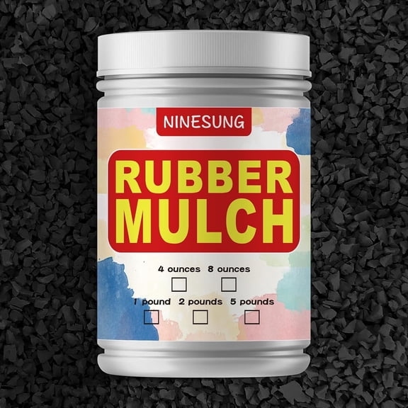 Black Rubber Mulch for Landscaping, Playground, Kindergarten, Park, School, Sports Tennis Court, Pitch Rubber Mulch Running Track Material Playground Mulch (Black, 2 Pounds)