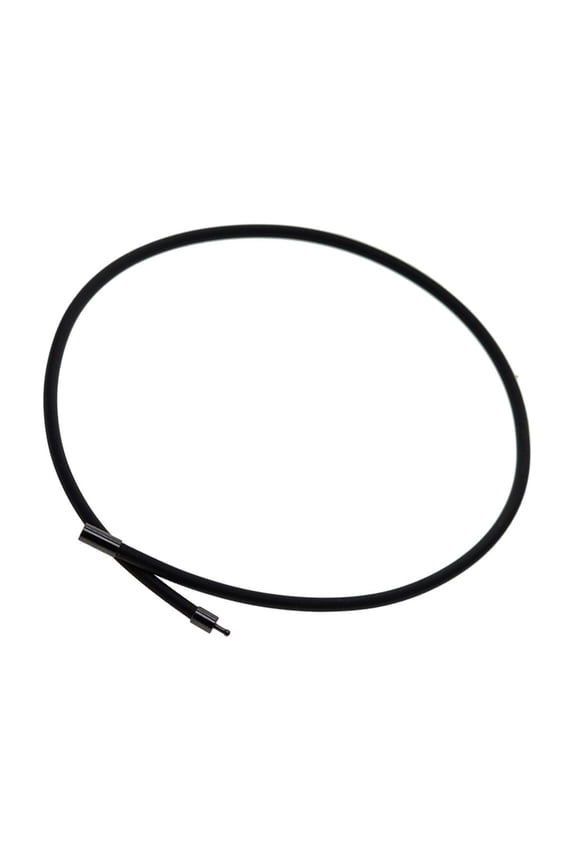 Black Rubber Necklace Rope Chain with Copper Clasp Jewelry Findings 45cm