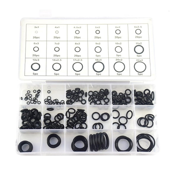 Black Rubber O Rings Assortment Set for Plumbing Garage Workshop Supplies for Car Faucet Pressure Plumbing Repair