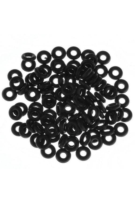 50pcs Black Rubber Replacement O-rings for Ear Gauge Ear Plugs Piercings Jewelry for Women Men