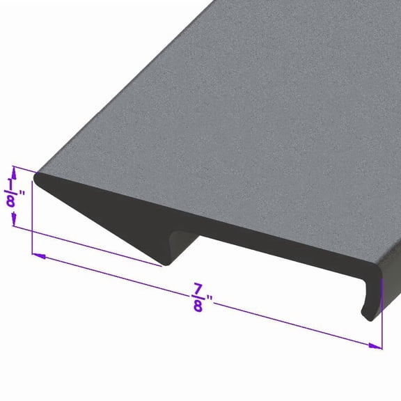 Black Rubber Sew-On Trim Molding Used For Convertible Tops - LP 12-T