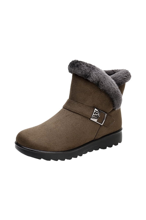 Women's Waterproof Winter Snow Boots | Ankle Booties with Fur Lining | Anti-Slip Warm Short Boots