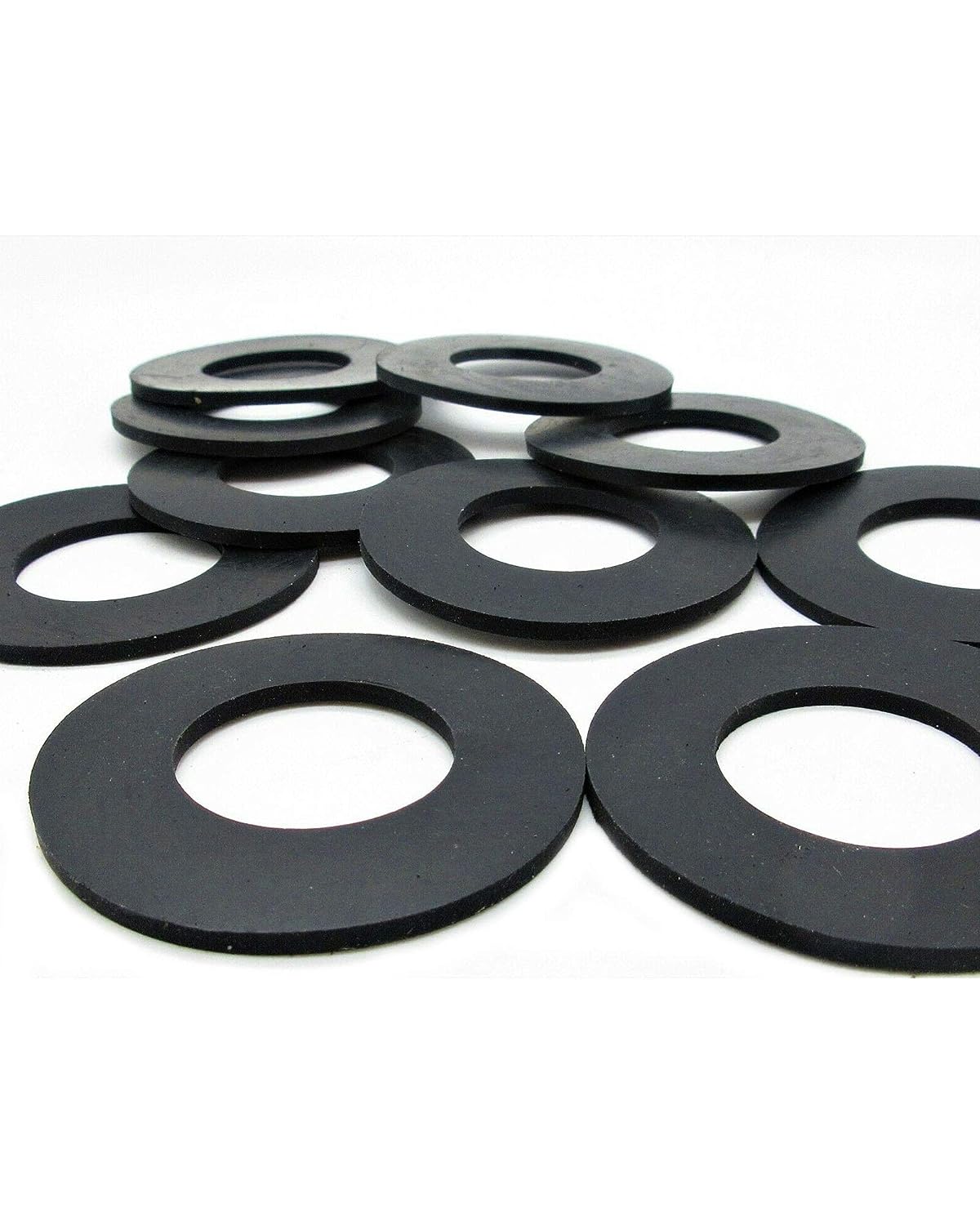 Black Rubber Washer 2 1/2" OD X 1 1/4" ID X 1/8" Thickness EPDM