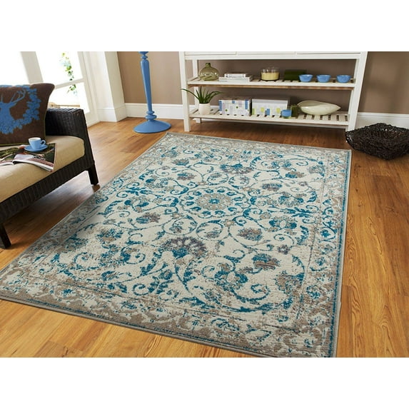 Black Rug 8x10 Distressed Area Rugs 5x7 Living Room Gray Rugs 2'x3' Door Mat