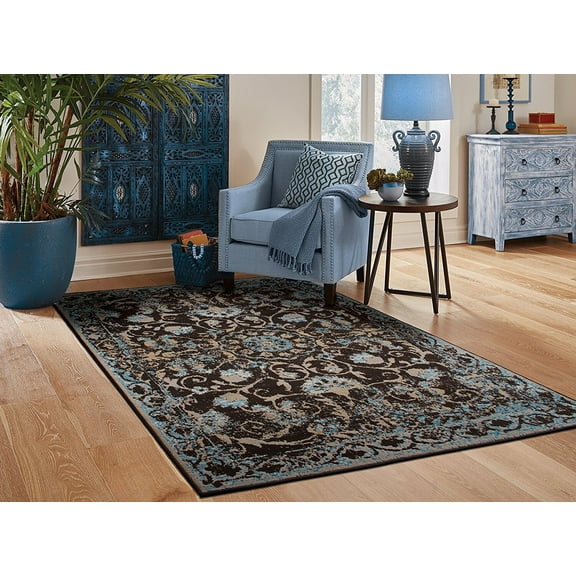 Black Rug 8x10 Distressed Area Rugs 5x7 Living Room Gray Rugs 2'x3' Door Mat
