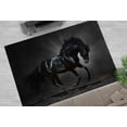 thumbnail image 1 of Black Rug, Bath Rugs, Animal Rug, Easy to Clean Rugs, Pattern Rug, Farmhouse Rugs, Black Horse Rug, Dining Room Rug, Housewarming Gift Rug, 2.6'x4' - 80x120 cm, 1 of 8