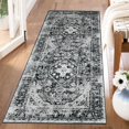 Black Rug Washable Runner Rug for Kitchen Bathroom Entryway Non Slip