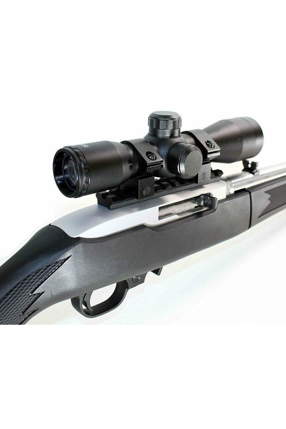 Black Ruger 10/22 Combo TRINITY 4x32 Riflescope With 1022 Scope Mount And Rings.