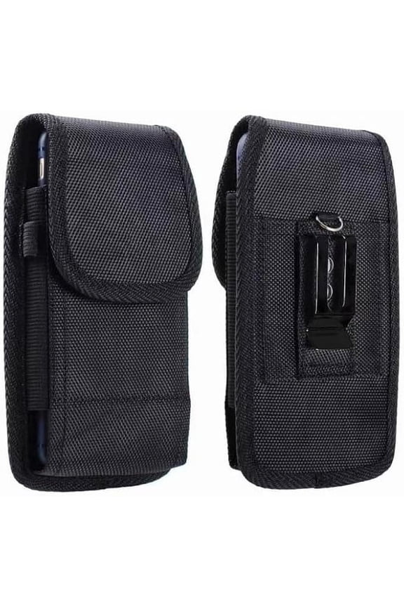 Black Rugged Carabiner Cell Phone Case is Compatible with TCL K24, TCL 50XL, TCL 50 LE, TCL 40XL, XE, TCL 30